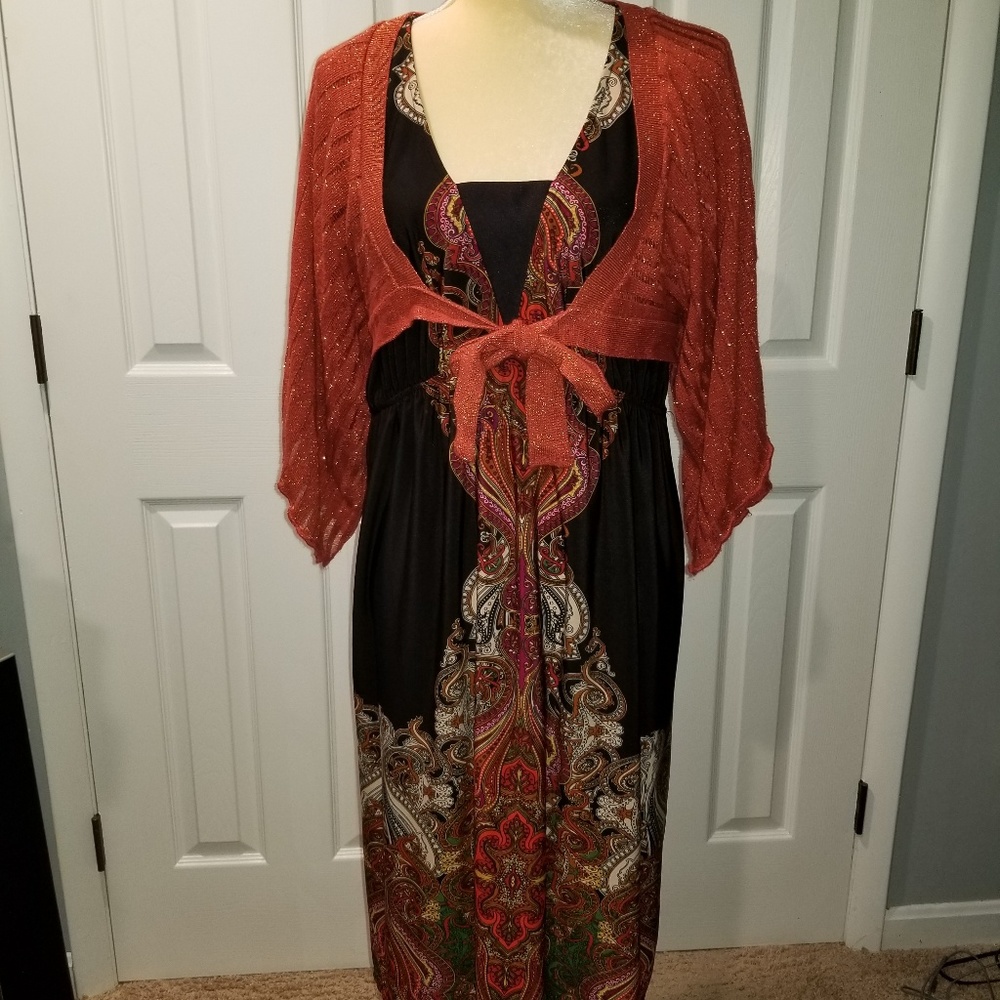 Sparkly Orange Shrug